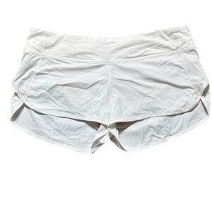 Lululemon women’s 10 speed up shorts white stripe running athletic outdoor